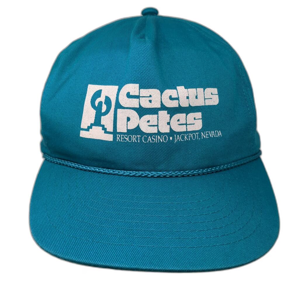 Mohr's 5 Panel Blue Hat One Size Cactus Petes Resort Casino Jackpot Nevada Rope